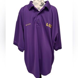 Louisiana State LSU Tigers Columbia Golf SS Collared Polo Shirt Mens xl